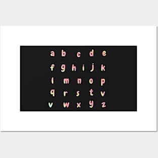 Pastel Letters Set Stickers Posters and Art